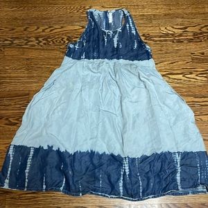 Fantastic Stalk McCartney tie dye chambray racerback dress